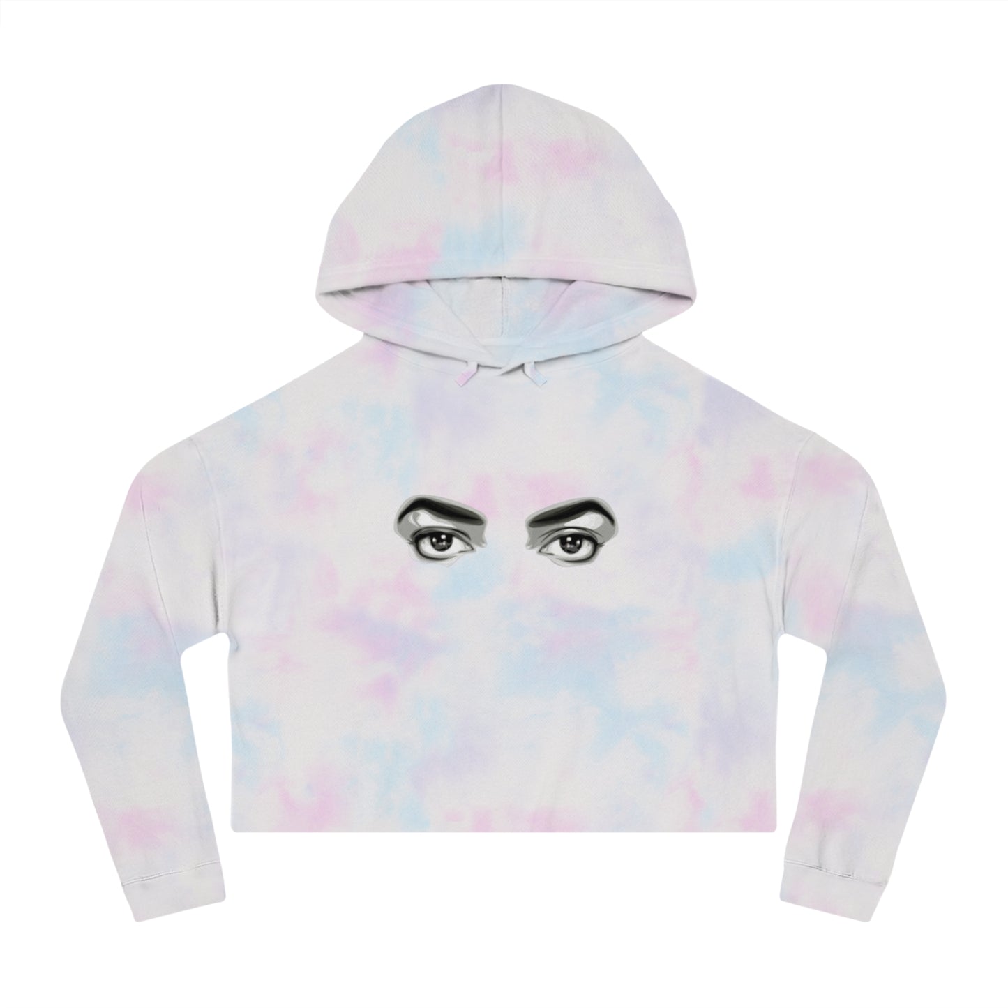 MJ FOREVER Stylish Women's Cropped Hoodie with Eye Design | Perfect for Casual Wear, Gifts, Street Style, Festivals, Everyday Comfort