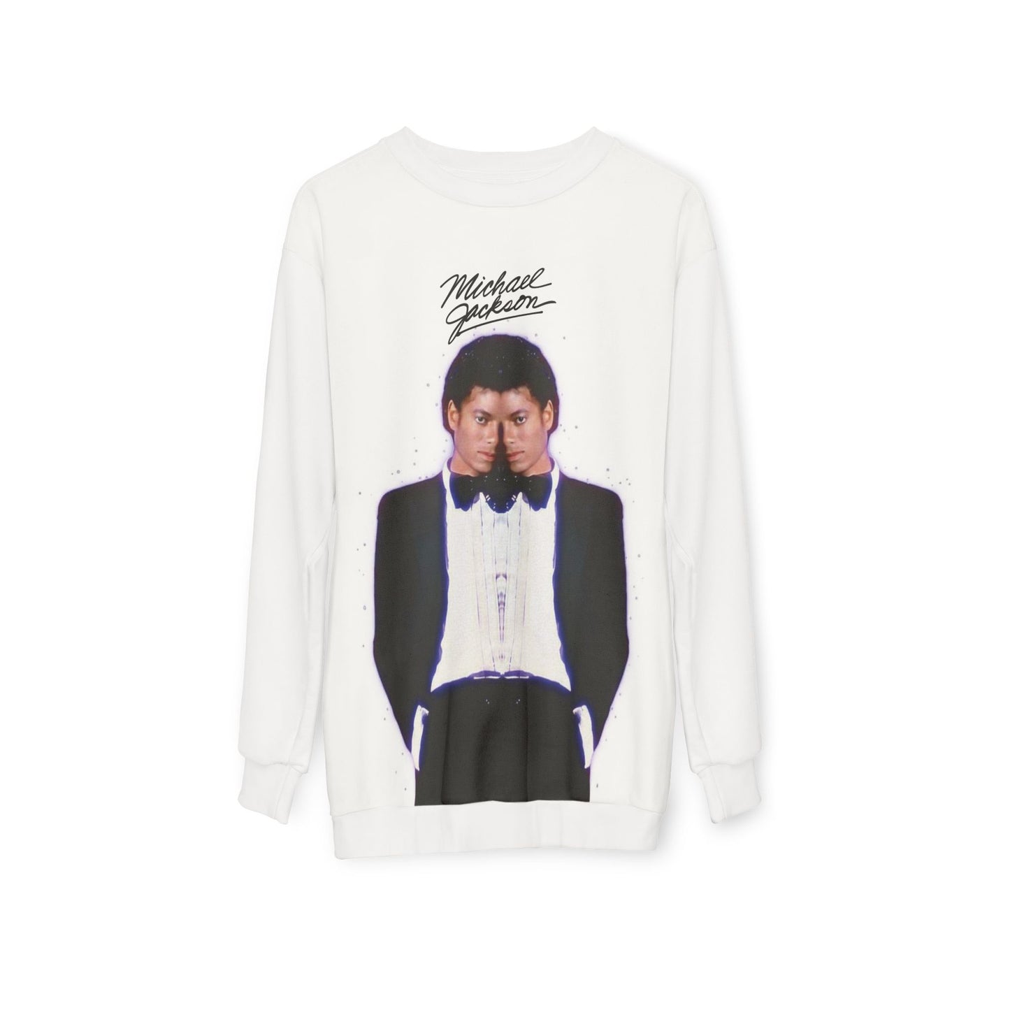 MJ FOREVER (double Michael) Unisex Sweatshirt, Music Lover Gift, Retro Apparel, Concert Merch, AOP Design, Streetwear