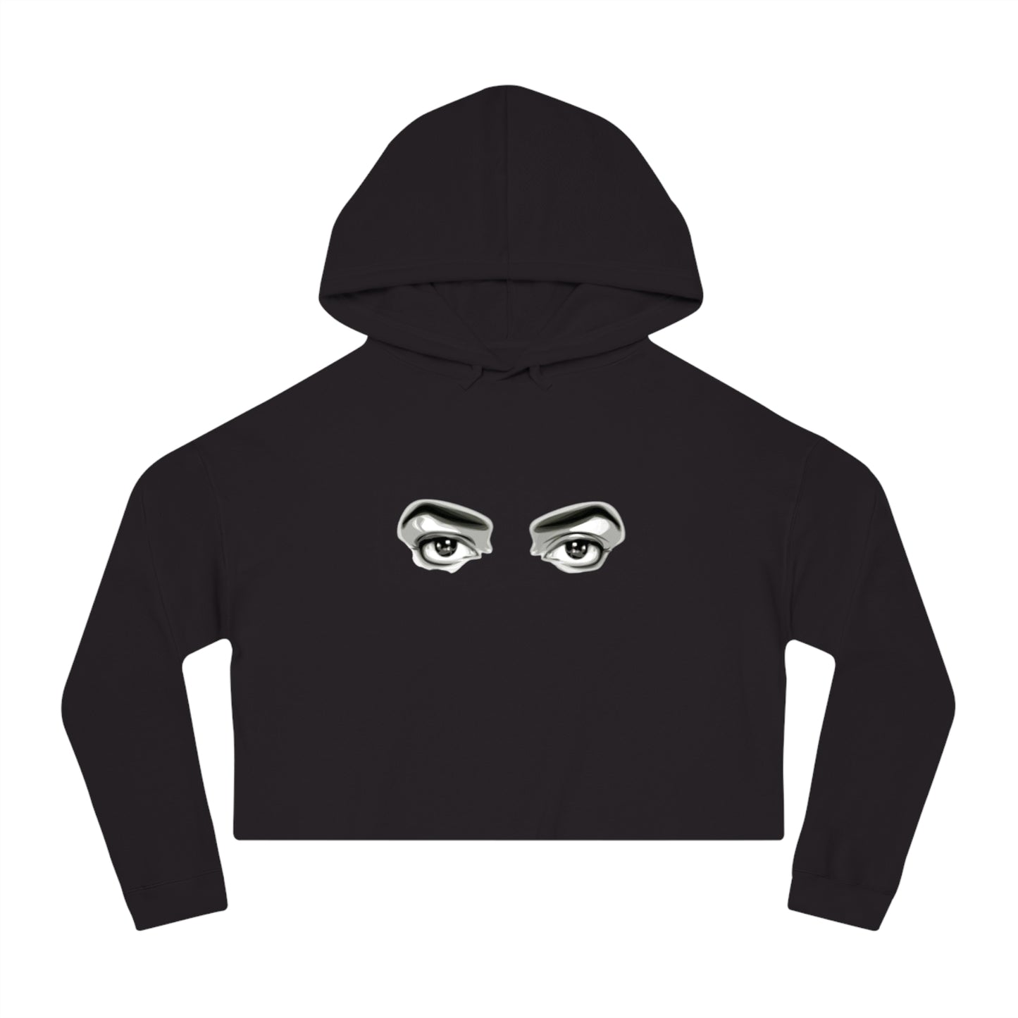 MJ FOREVER Stylish Women's Cropped Hoodie with Eye Design | Perfect for Casual Wear, Gifts, Street Style, Festivals, Everyday Comfort