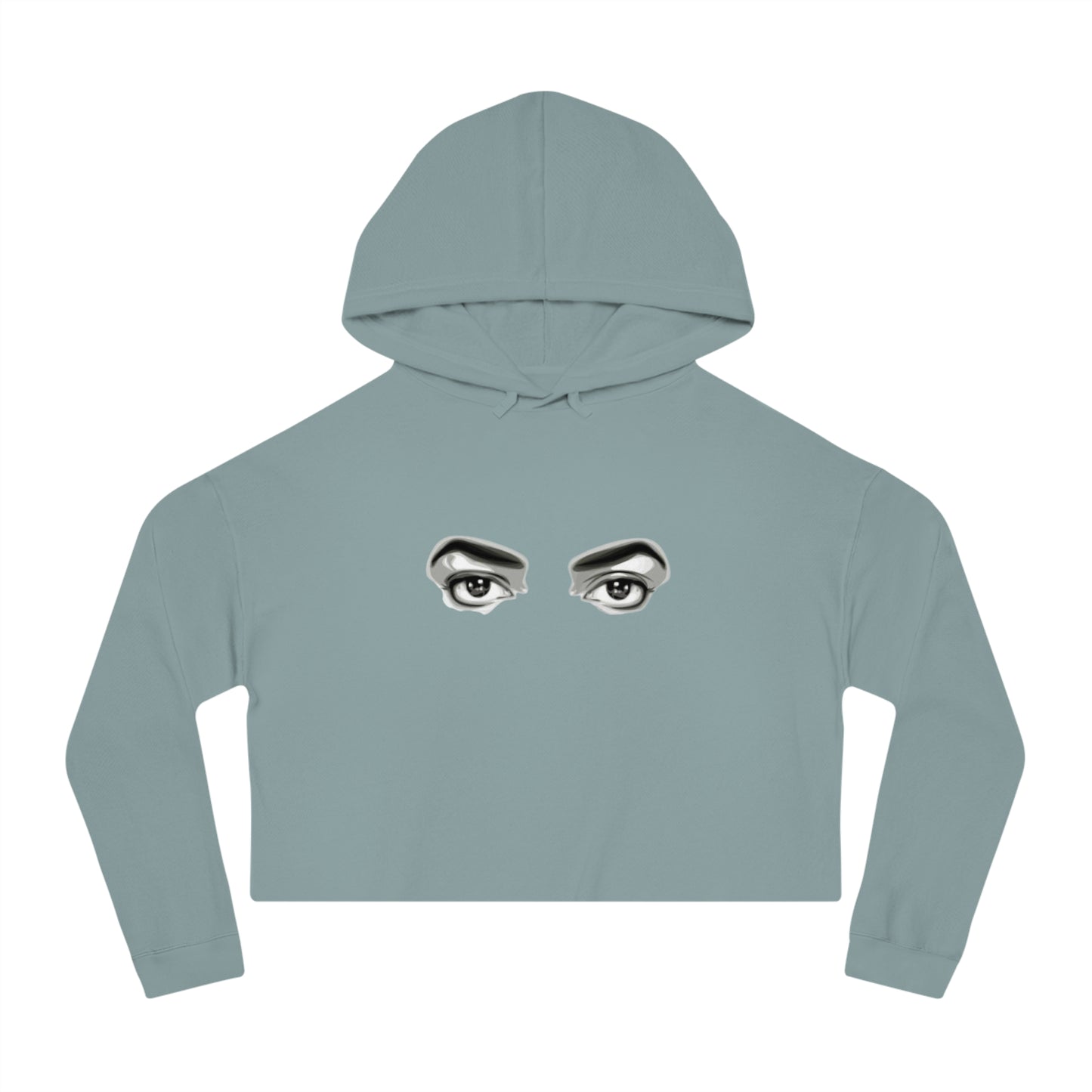 MJ FOREVER Stylish Women's Cropped Hoodie with Eye Design | Perfect for Casual Wear, Gifts, Street Style, Festivals, Everyday Comfort