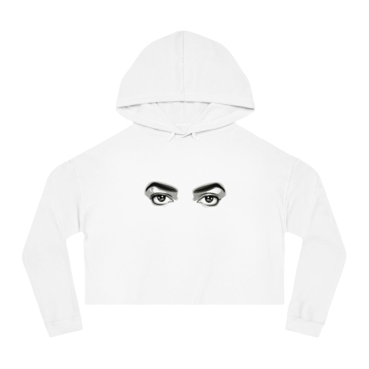 MJ FOREVER Stylish Women's Cropped Hoodie with Eye Design | Perfect for Casual Wear, Gifts, Street Style, Festivals, Everyday Comfort