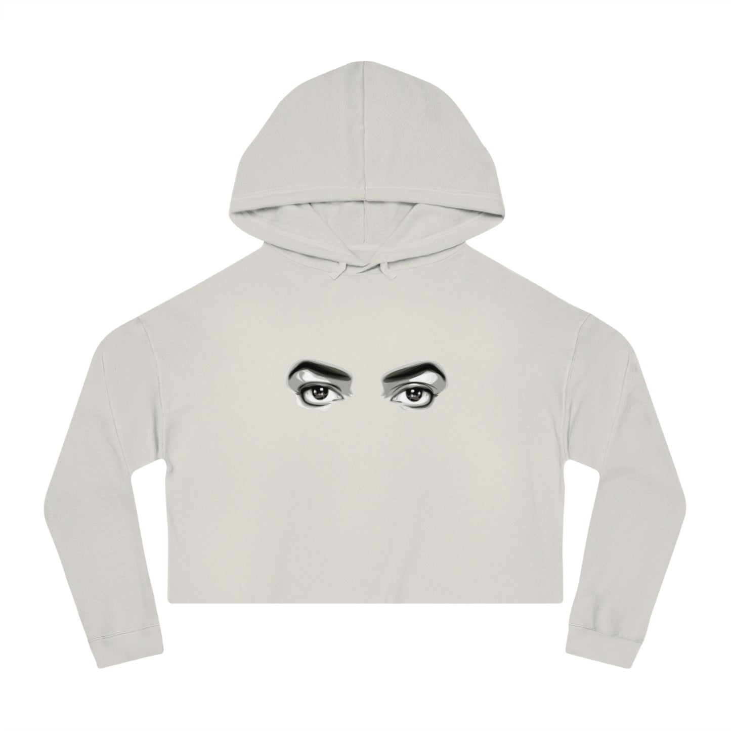MJ FOREVER Stylish Women's Cropped Hoodie with Eye Design | Perfect for Casual Wear, Gifts, Street Style, Festivals, Everyday Comfort