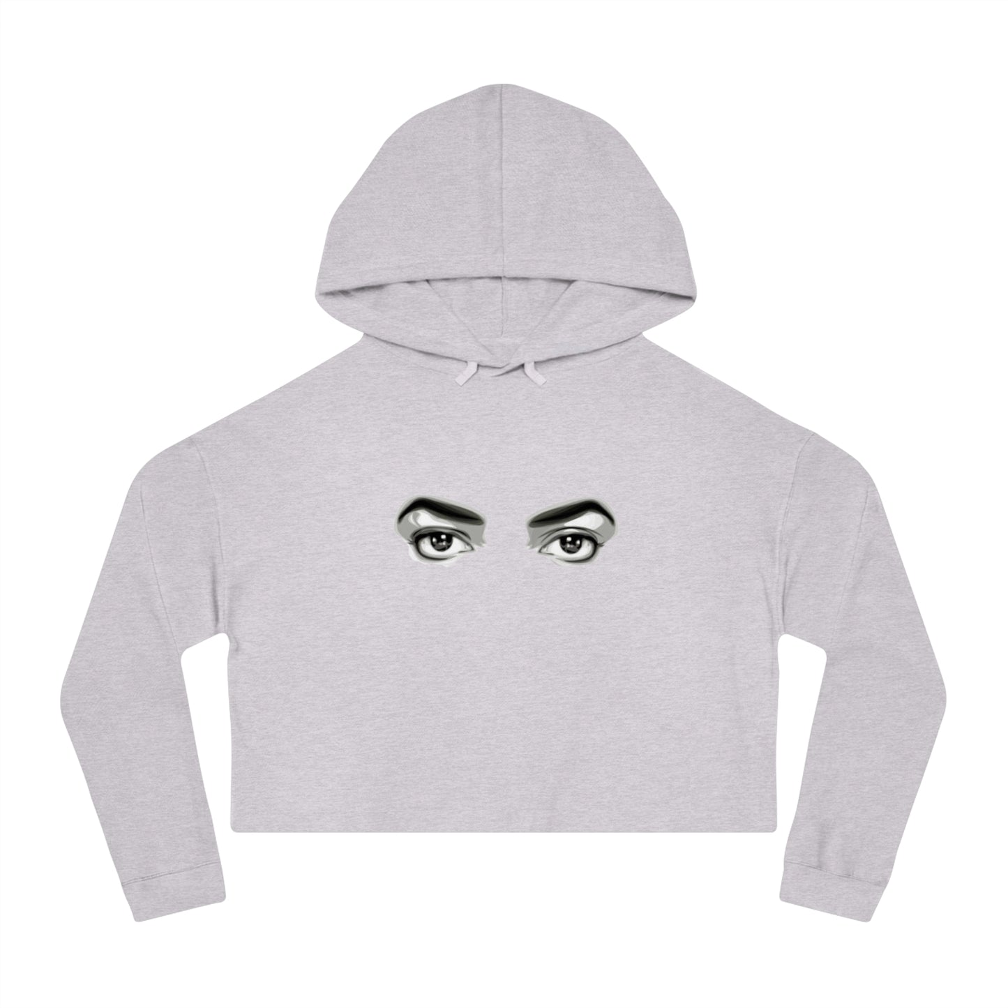 MJ FOREVER Stylish Women's Cropped Hoodie with Eye Design | Perfect for Casual Wear, Gifts, Street Style, Festivals, Everyday Comfort