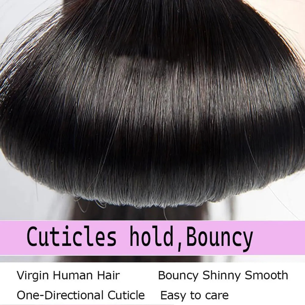 OKVOKV Straight Bundles Human Hair 12A Human Hair 3 Bundles Straight Hair Brazilian Hair Human Hair Bundles Virgin Human Hair Bundles Remy Human Hair Bundles 20 22 24 Inch Human Hair Extensions
