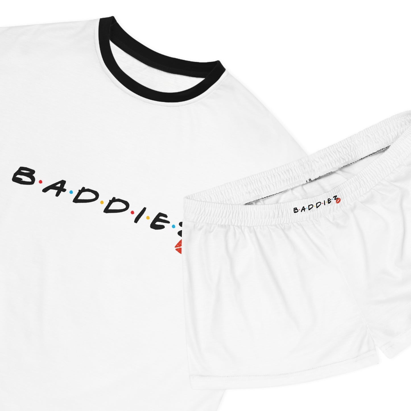 Trendy Women's Short Pajama Set - BADDIEZ, Cozy Sleepwear, Lounge Outfit, Perfect Gift for Relaxation, Cute PJs, Casual Home Wear