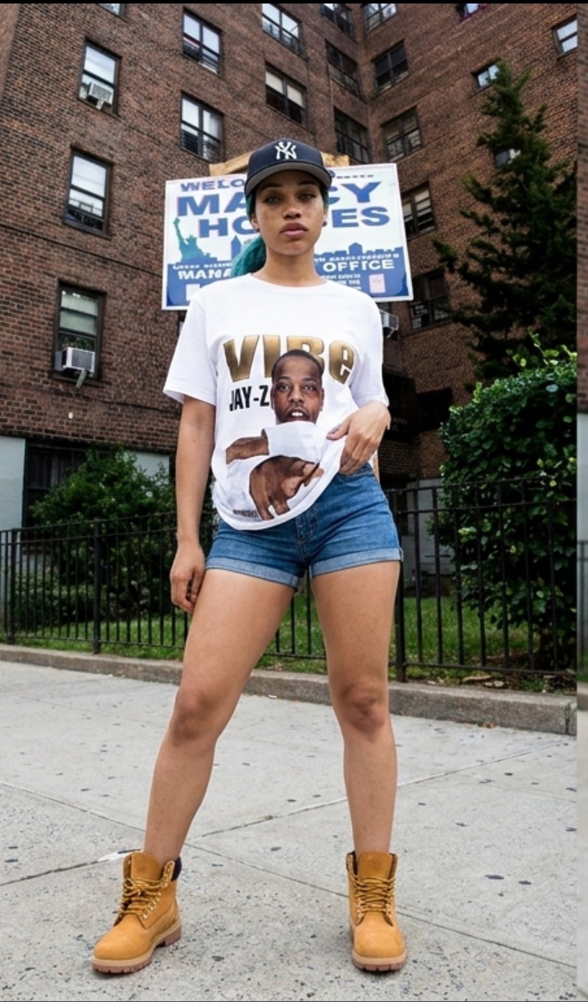 JAY-Z  — 'Vibe' Photo Print Women's Short Sleeve Shirt