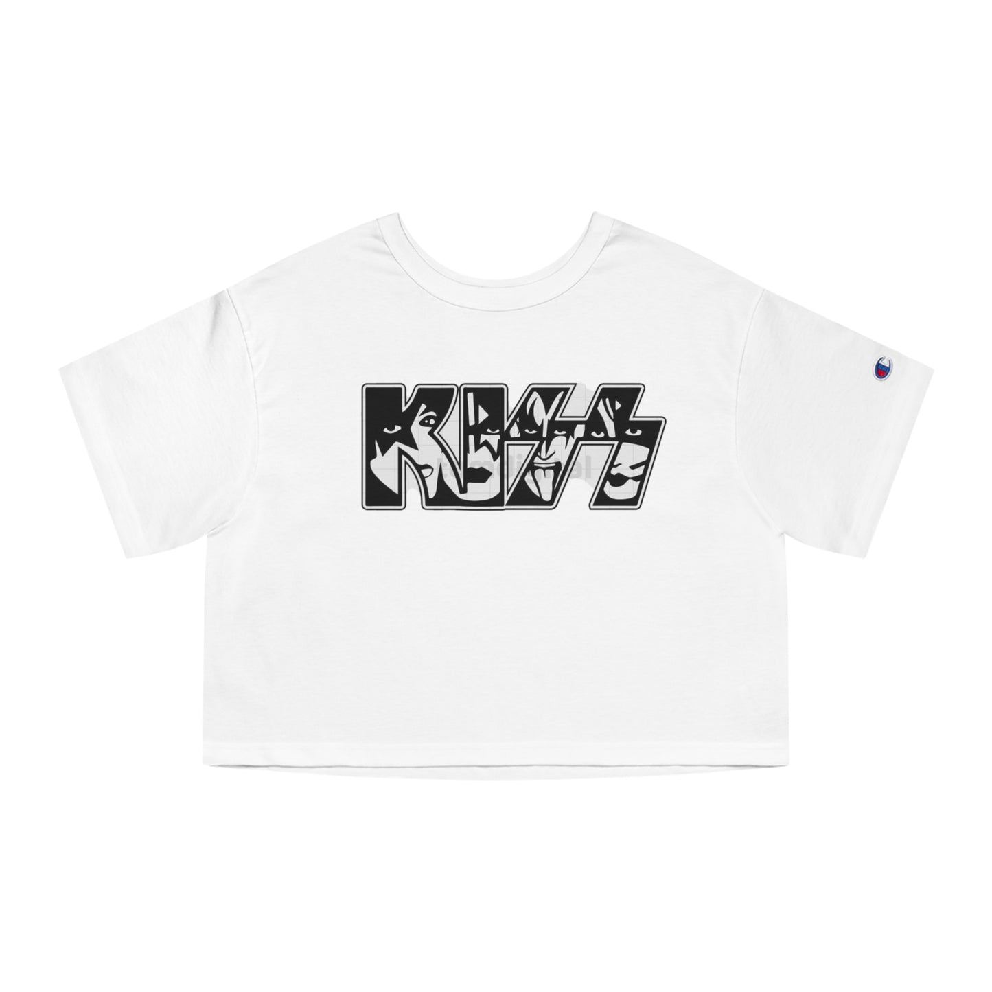 Crop Top T-Shirt Kiss Design Sexy Summer Look