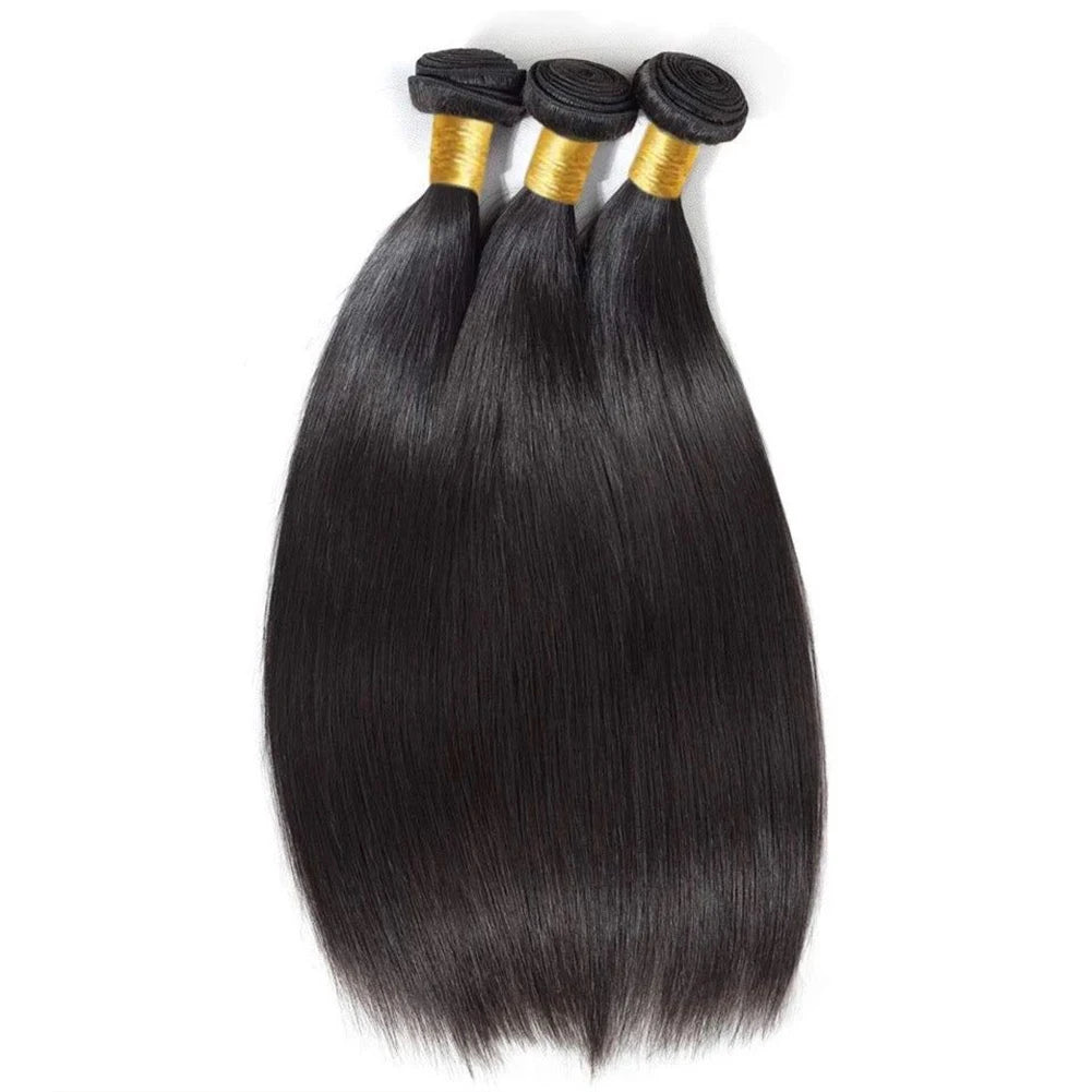 OKVOKV Straight Bundles Human Hair 12A Human Hair 3 Bundles Straight Hair Brazilian Hair Human Hair Bundles Virgin Human Hair Bundles Remy Human Hair Bundles 20 22 24 Inch Human Hair Extensions