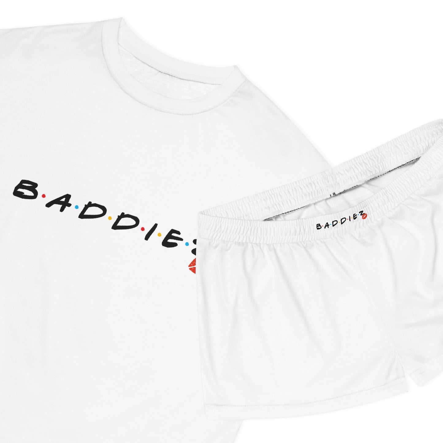 Trendy Women's Short Pajama Set - BADDIEZ, Cozy Sleepwear, Lounge Outfit, Perfect Gift for Relaxation, Cute PJs, Casual Home Wear