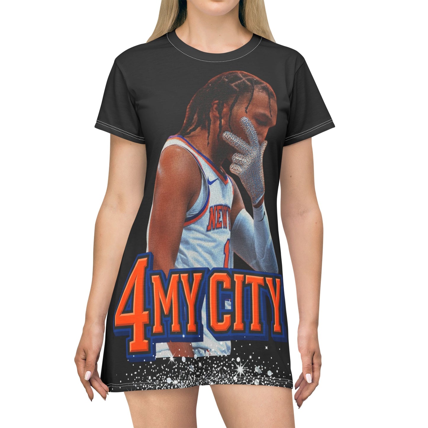 Knicks 4 My City T-Shirt Dress — All-Over Print Fan Dress