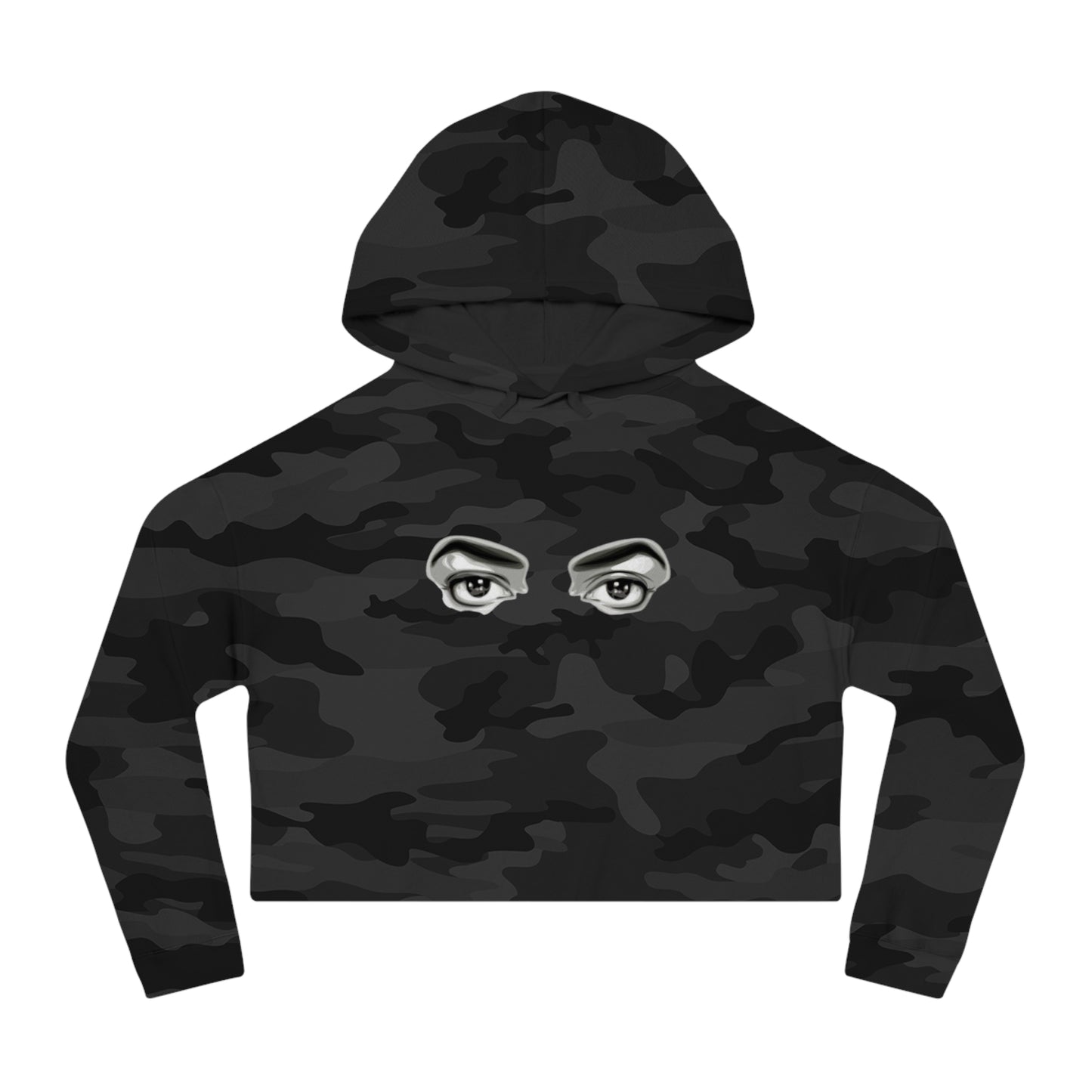 MJ FOREVER  Stylish Women's Cropped Hoodie with Eye Design | Perfect for Casual Wear, Gifts, Street Style, Festivals, Everyday Comfort