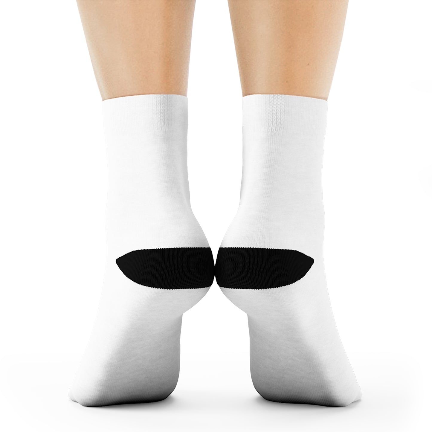Diver Silhouette Crew Socks — Minimal Black & White Athletic Socks